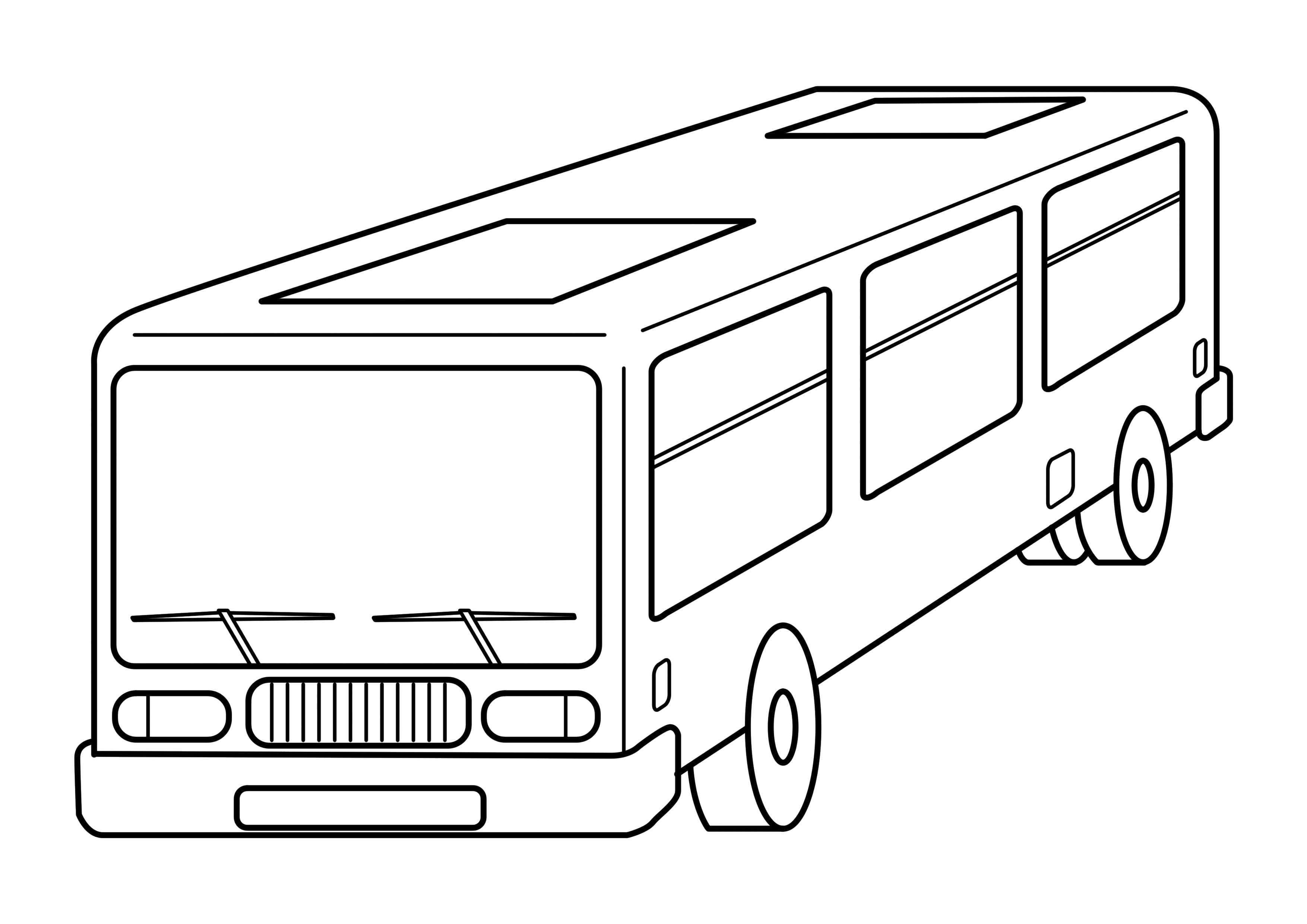 Раскраска Вместительный автобус. Автобус