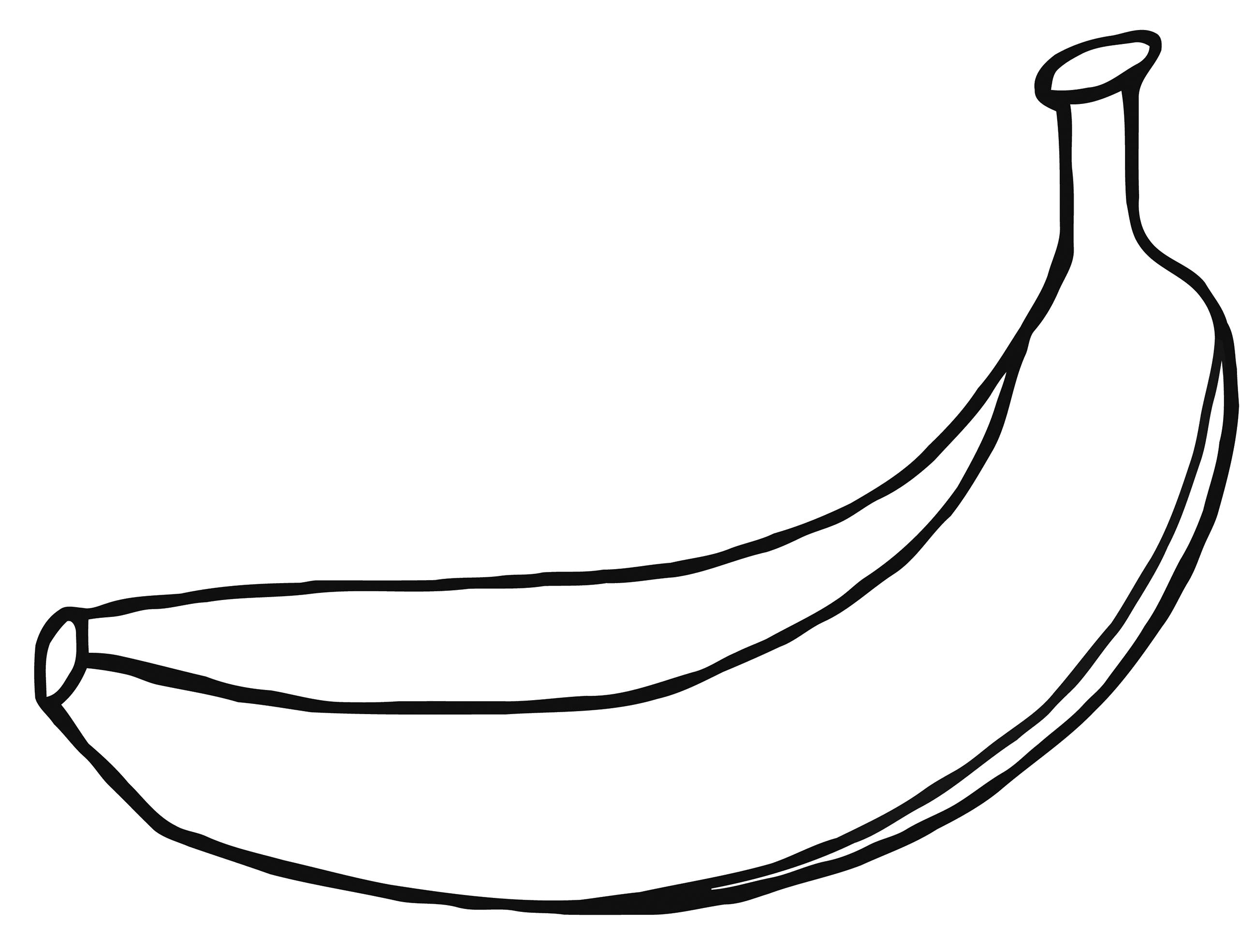 Раскраска Банан. Скачать банан.  Распечатать Фрукты