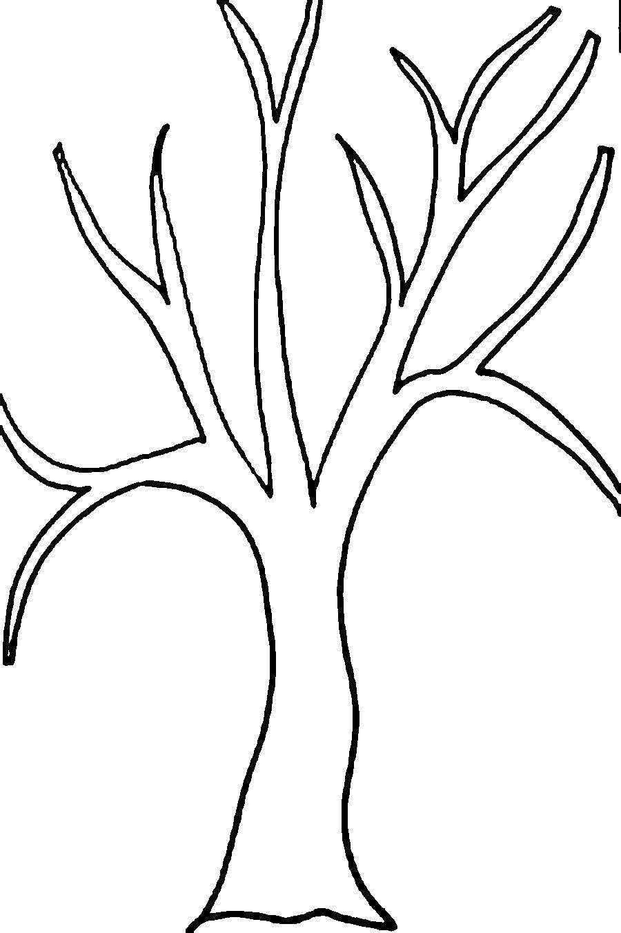 Раскраска Раскраски Деревья без листьев . растения