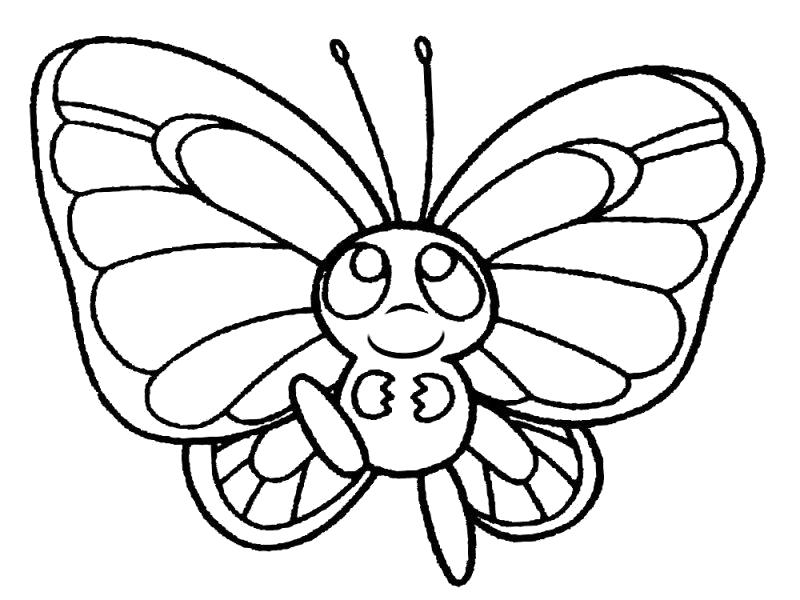 Название: Раскраска бабочка для детей. Категория: Насекомые. Теги: Бабочки.