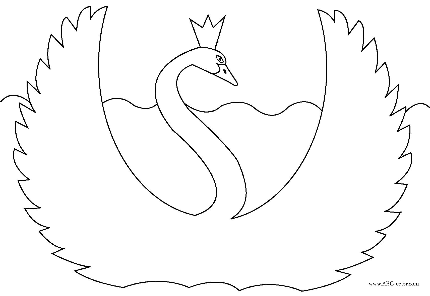 Сказка о царе Салтане раскраска лебедь