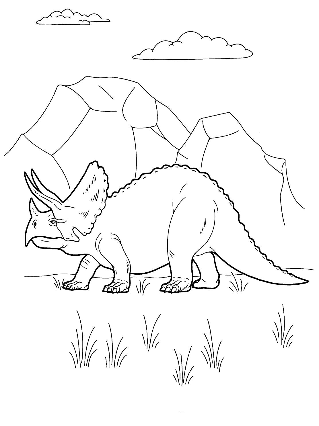 Раскраска Распечатать раскраску про динозавров. динозавр