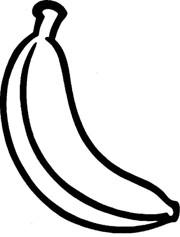 Раскраска Спелый банан. Скачать .  Распечатать 