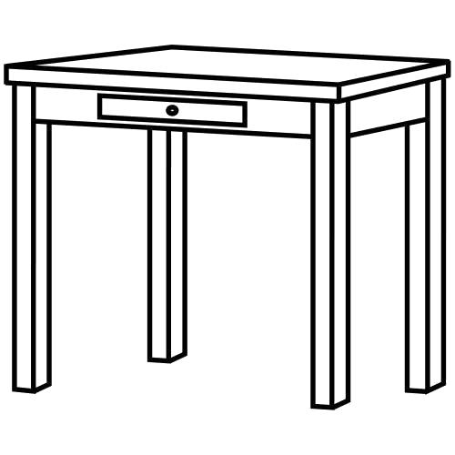 Название: Раскраска Раскраски "стол" с тумбочкой. Категория: Стол. Теги: Стол.
