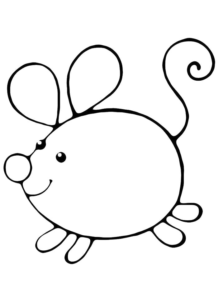 Название: Раскраска Раскраска Нарисованная мышка. Категория: мышь. Теги: мышь.
