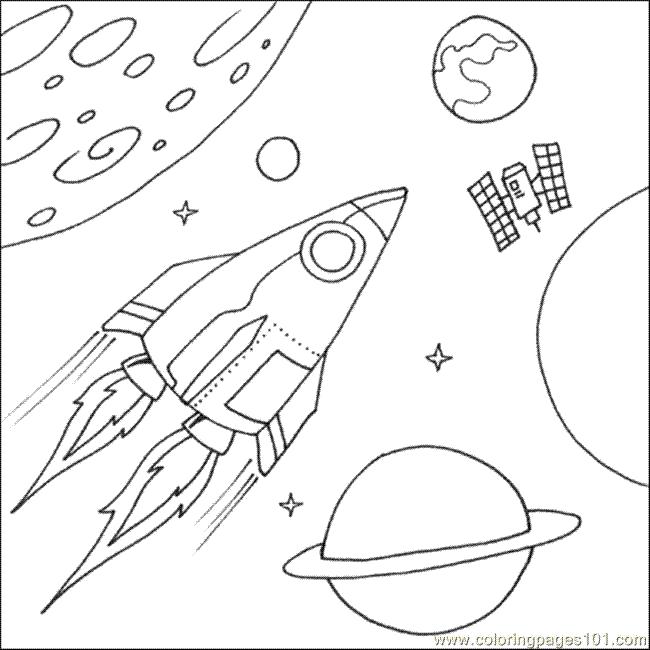Раскраска Раскраски-Космос,Космический корабль. . Космические раскраски для детей.. космический корабль