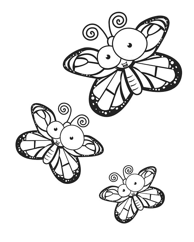 Раскраска бабочки с большими глазами. Скачать Бабочки.  Распечатать Насекомые