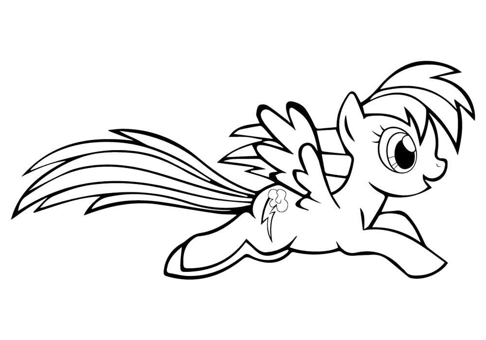 Раскраски Радуга дэш май литл пони (38 шт.) - скачать или распечатать бесплатно #