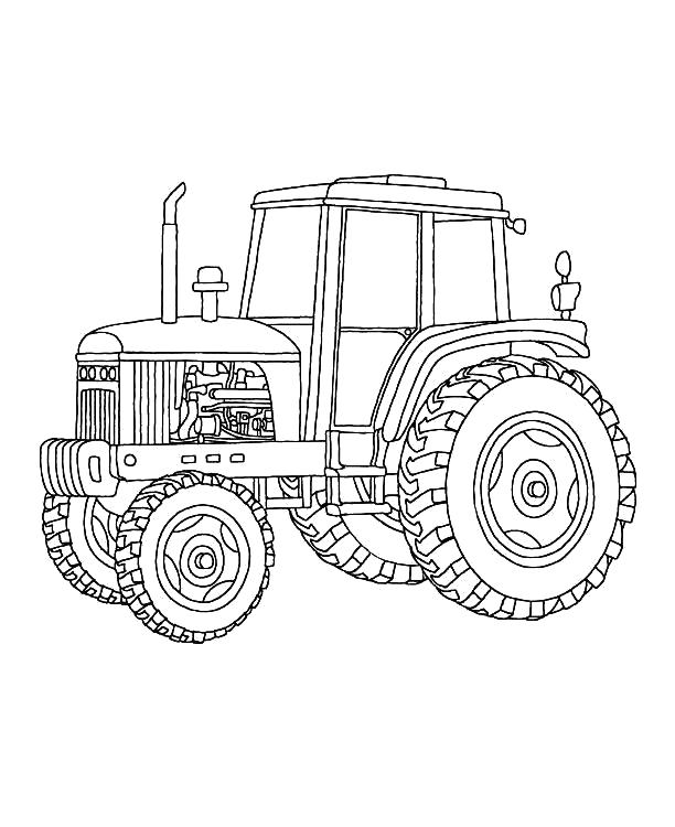 Название: Раскраска Рабочий трактор . Категория: для мальчиков. Теги: трактор.