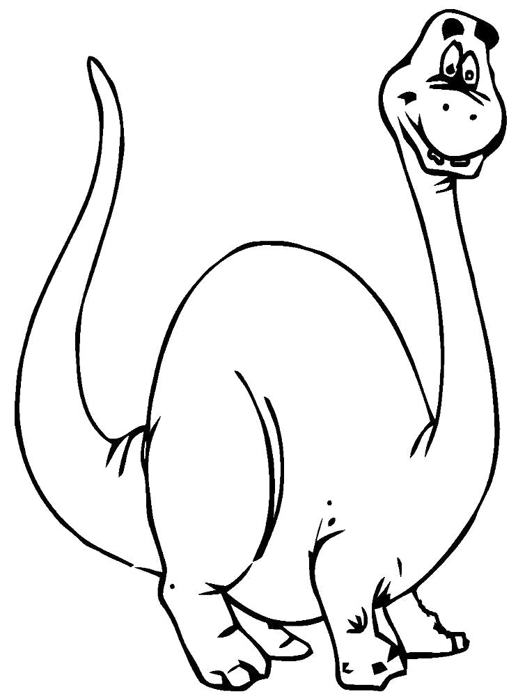 Раскраска Разукрашки динозавры для детей. динозавр