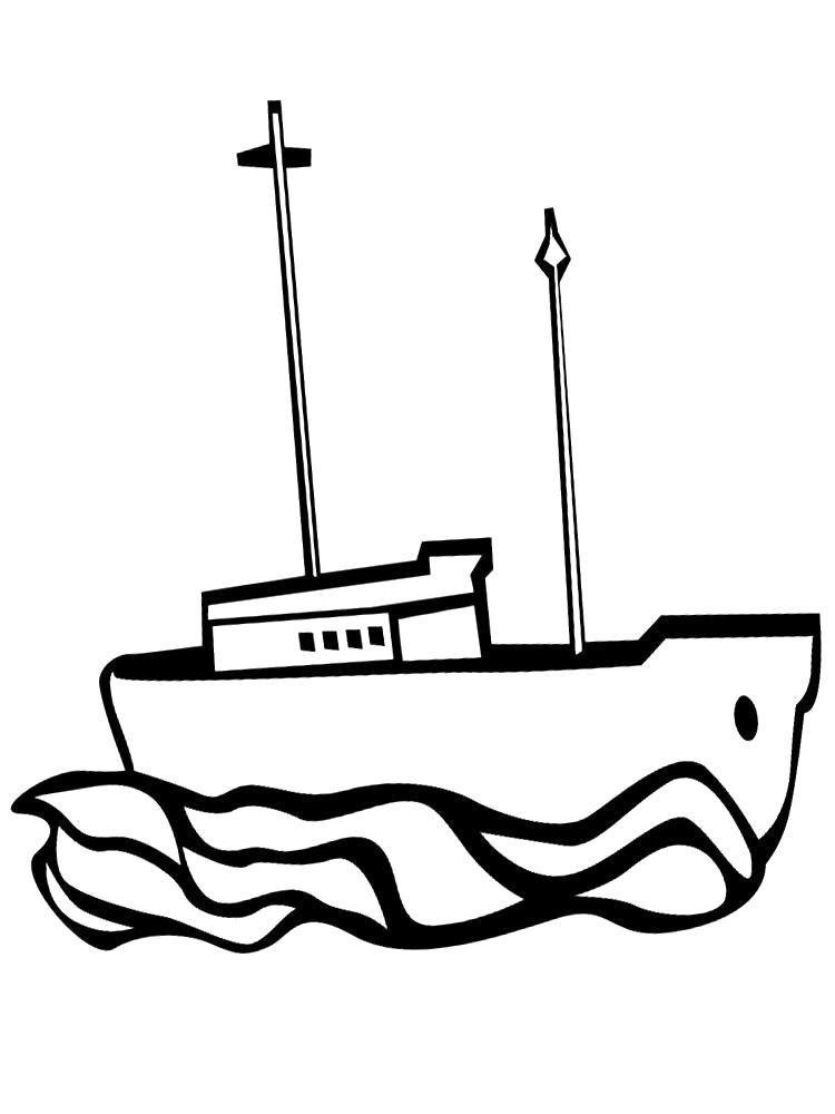 Раскраска Картинка корабля. корабли