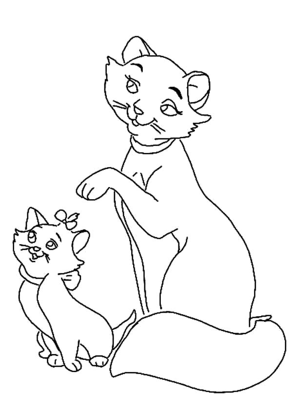Раскраска Мари с мамой. Домашние животные