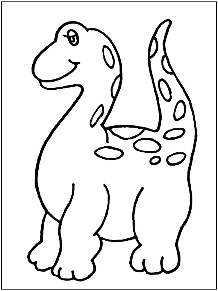 Раскраска Детские  динозавры. Скачать динозавр.  Распечатать динозавр