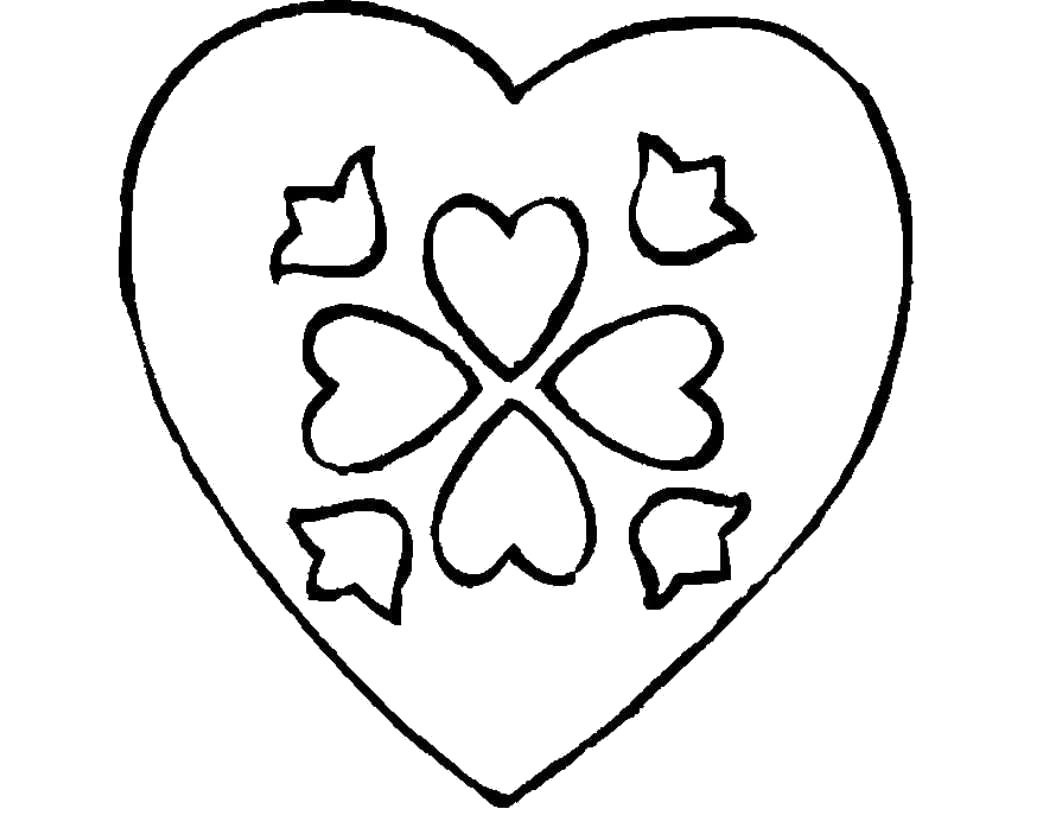 Название: Раскраска Раскраски шаблоны сердечек для вырезания  сердце контур для вырезания из бумаги. Категория: сердце. Теги: сердце.