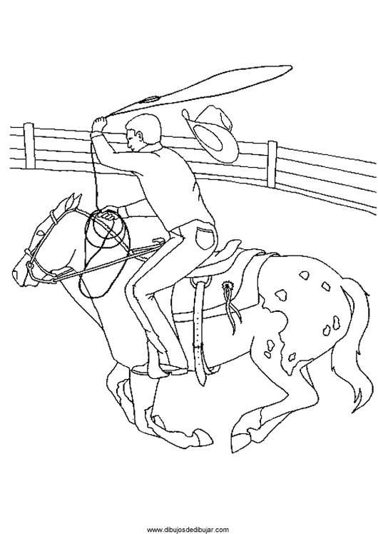 Раскраска  Лошади лошадка, родео, аркан, ковбой, шляпа. Скачать Лошадка.  Распечатать Лошадка