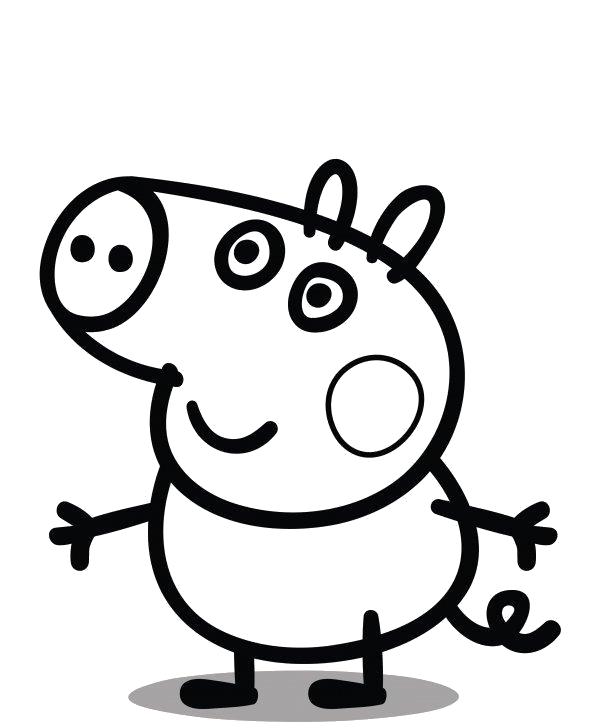 Раскраска Раскраска маленькая Свинка Пеппа. Свинка Пеппа