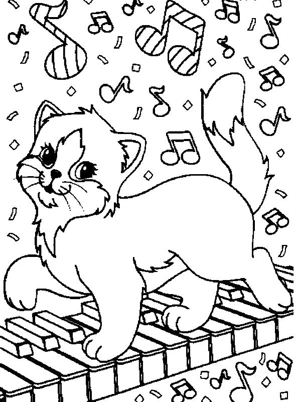 Название: Раскраска Раскраски котов и котят. Категория: Домашние животные. Теги: кошка.