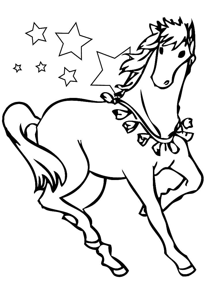 Раскраска Звездный конь. Лошади