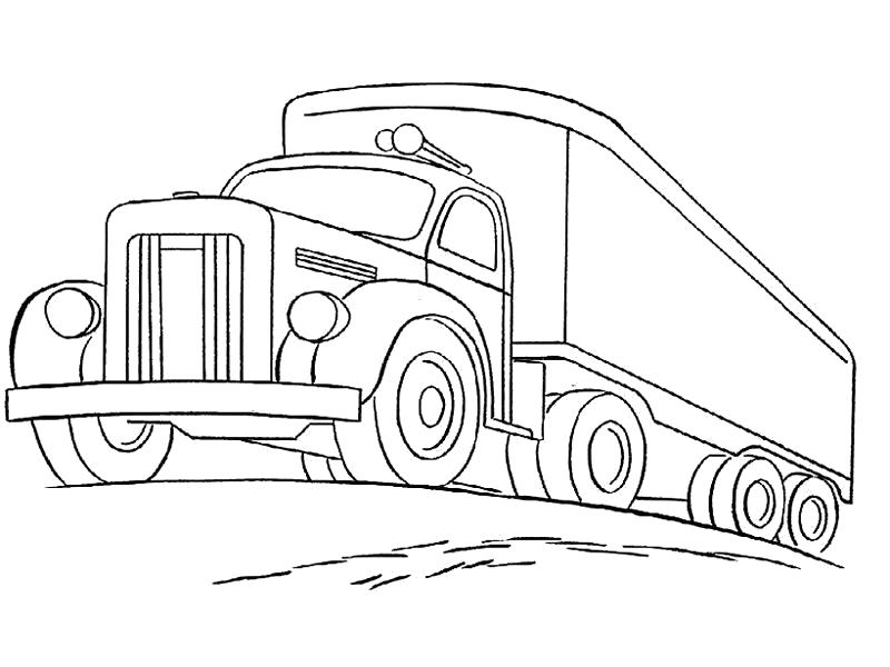 Название: Раскраска Грузовая машина. Категория: для мальчиков. Теги: грузовик.
