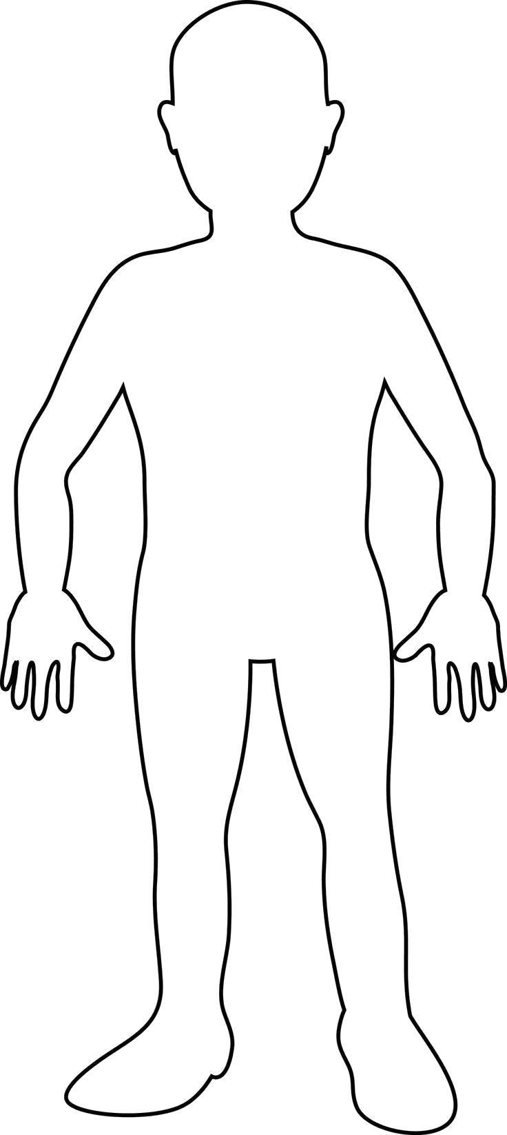 Раскраска Раскраски шаблон человека шаблон человека для вырезания из бумаги. Шаблон