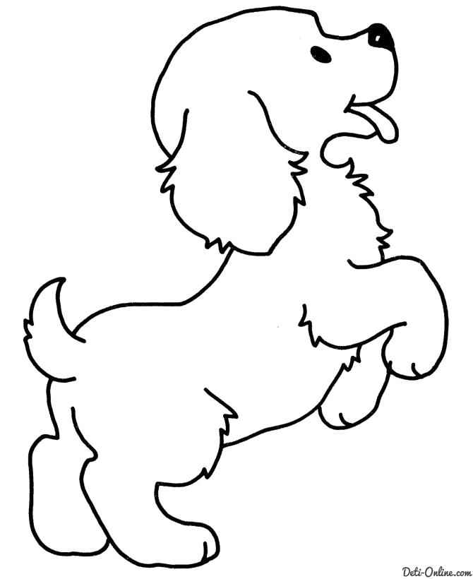 Название: Раскраска Раскраска Задорная собачка. Категория: Собаки. Теги: Собаки.