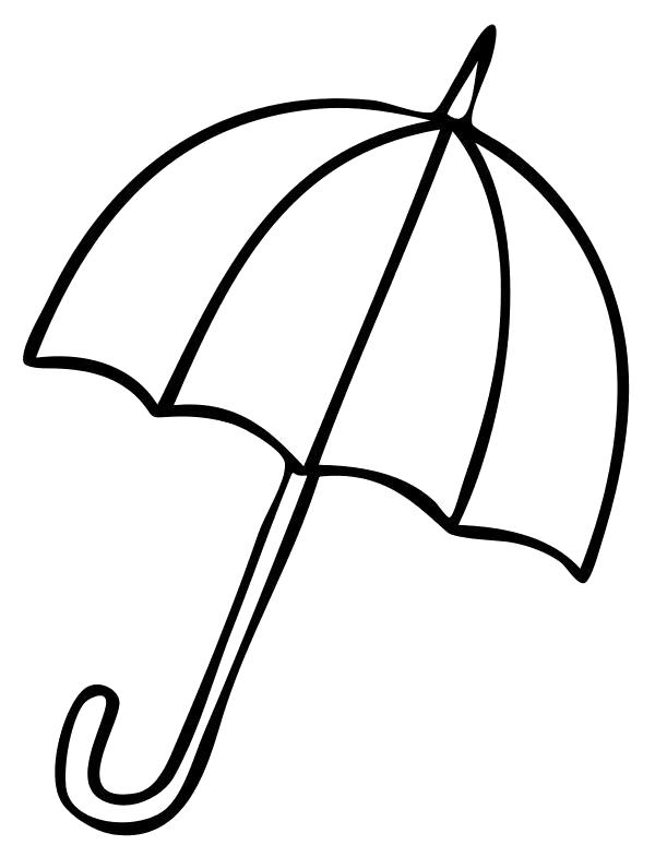 Раскраска  Зонт. Скачать зонт.  Распечатать зонт