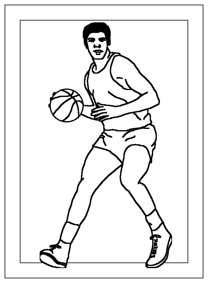 Раскраска Раскраски спорт баскетбол, мяч. игрок, спорт . Баскетбол