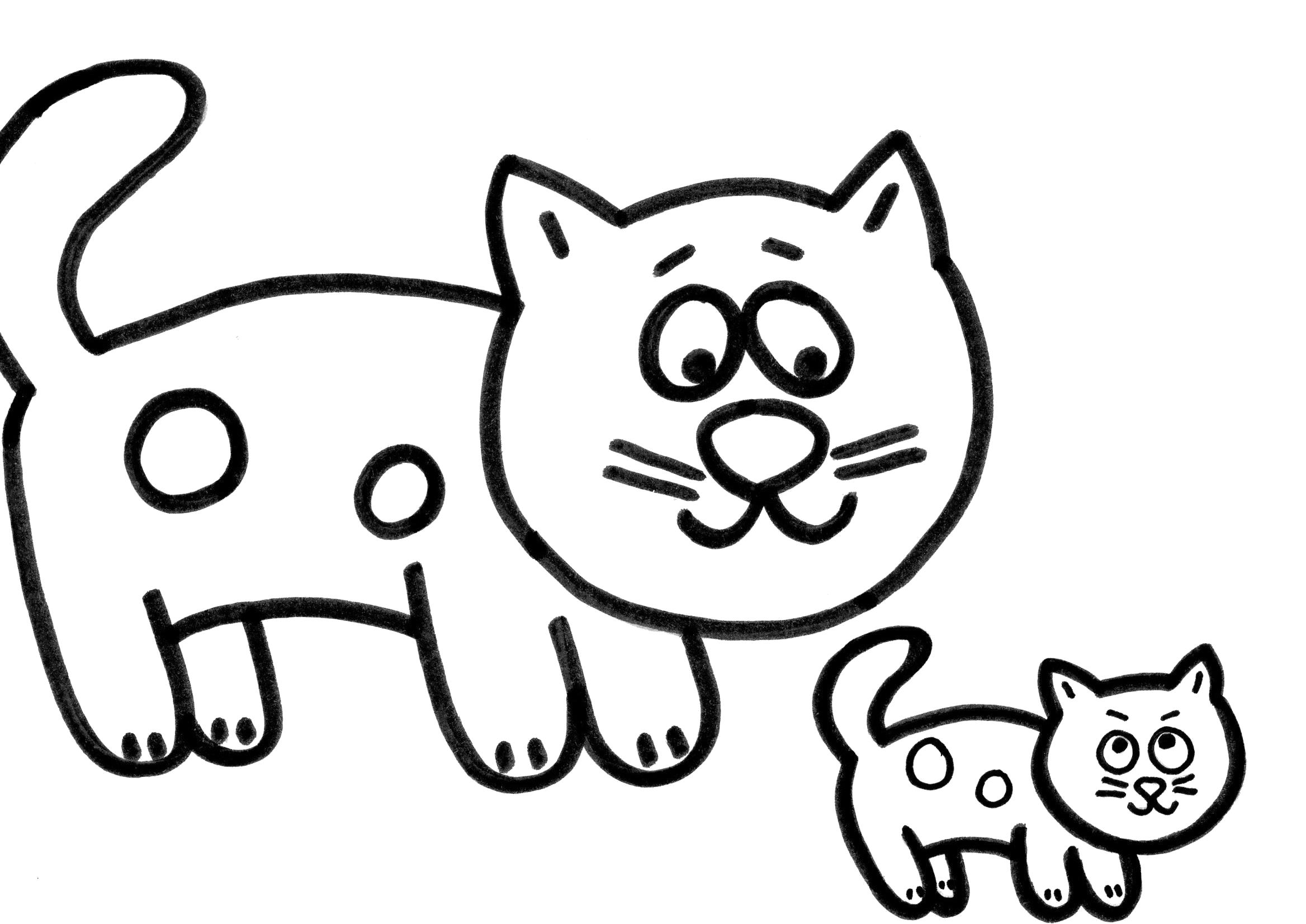 Название: Раскраска раскраска кот. Категория: Домашние животные. Теги: кот, Котенок.