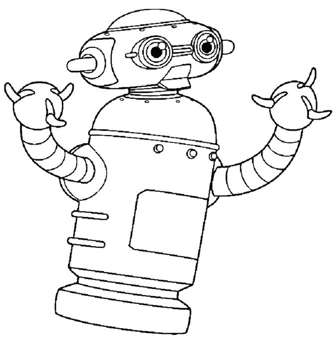 Название: Раскраска раскраски робот малыш. Категория: Робот. Теги: Робот.