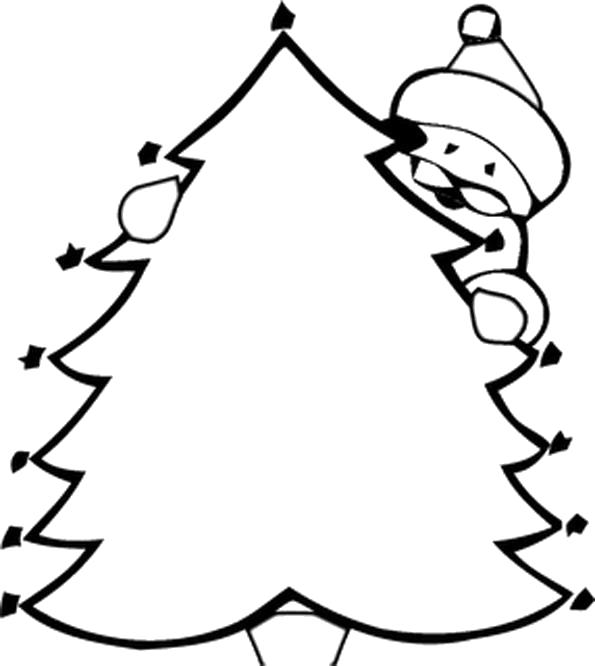 Название: Раскраска елка раскраска. Категория: Новый год. Теги: Елка, Дед мороз.