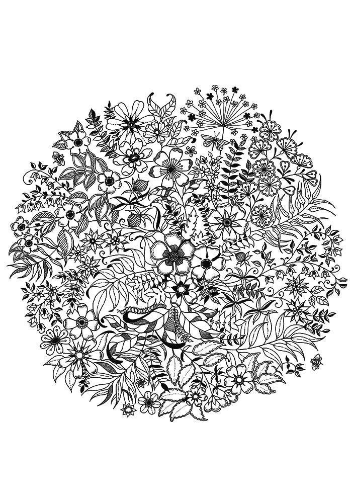 Название: Раскраска Раскраски антистресс цветы. Категория: антистресс. Теги: узоры, цветы, круглые.