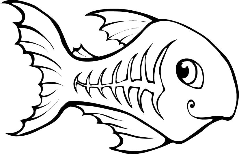 Раскраска Чудная рыбка. 