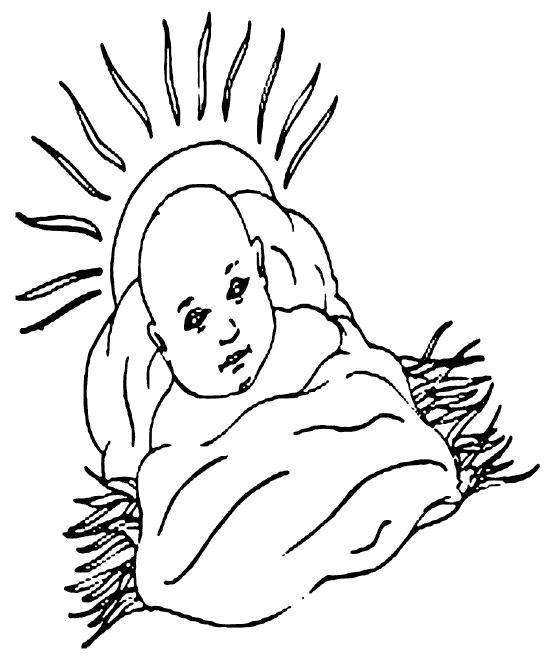 Раскраска Родившийся младенец. 