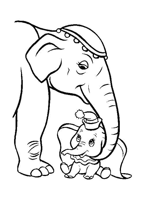Название: Раскраска Раскраска Дамбо с мамой. Категория: Дамбо. Теги: Дамбо.