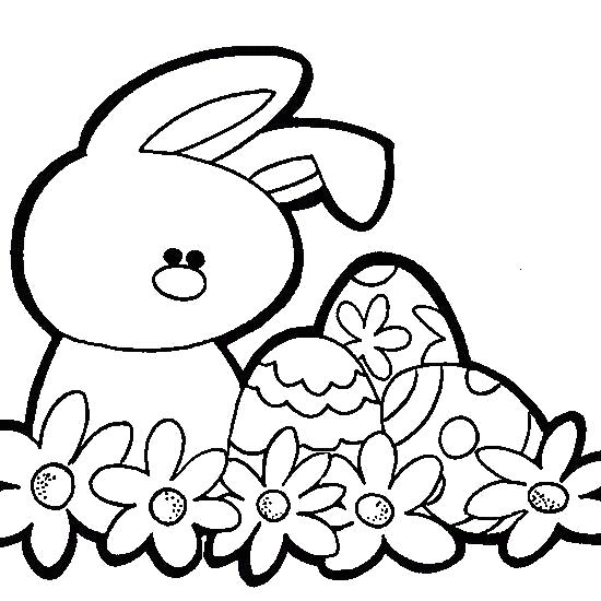 Раскраска Кролик и яички. 