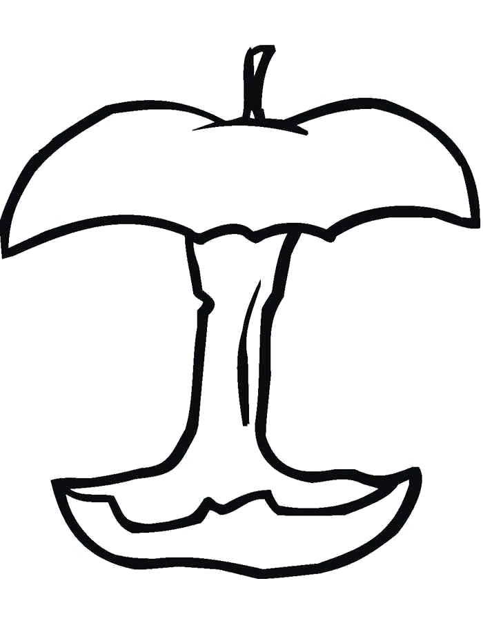 Название: Раскраска Раскраска яблоко, надкушанное яблоко. Категория: яблоко. Теги: яблоко.