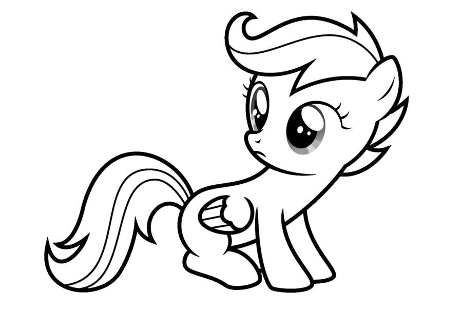 Раскраски пони из мультфильма My Little Pony