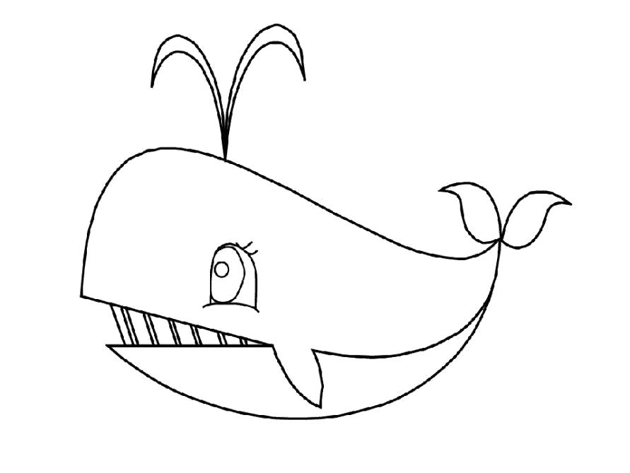 Раскраска Кит девочка. Морские животные