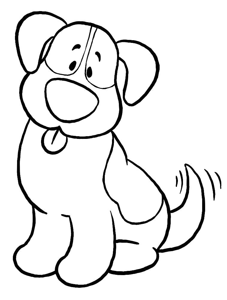 Название: Раскраска Радостный пес. Категория: Собаки. Теги: Собаки.