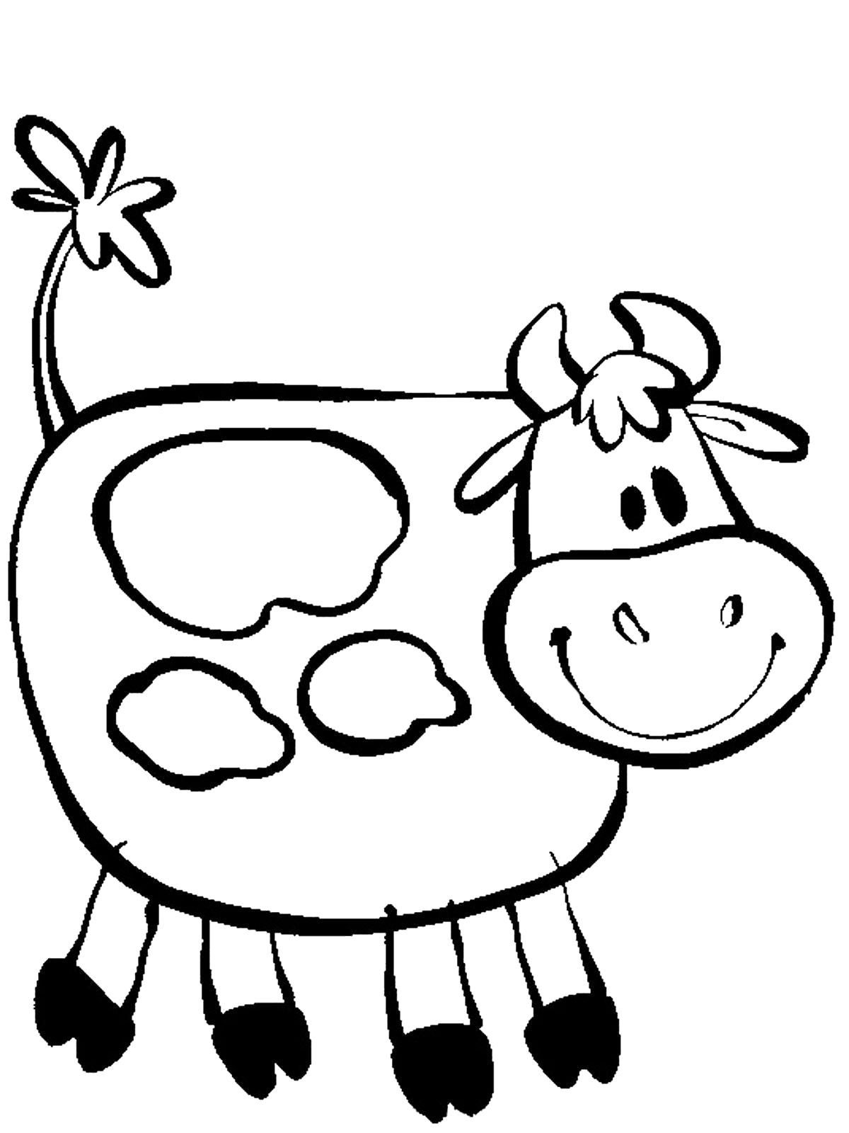 Раскраска Раскраски "корова" . Домашние животные
