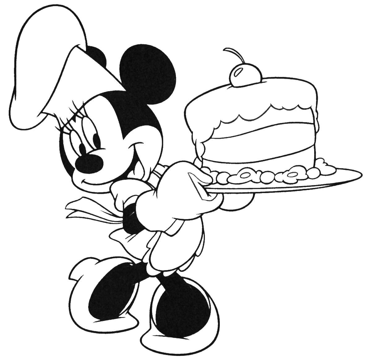 Раскраска Раскраски "торт со свечами на день рождения". еда
