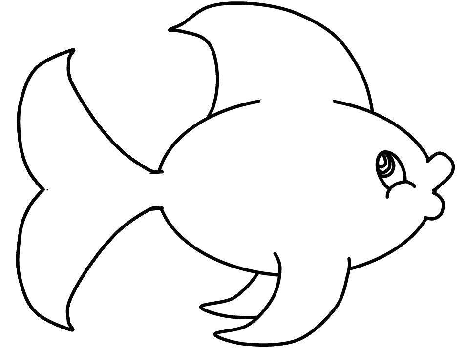 Название: Раскраска Милая рыбка. Категория: Морские животные. Теги: Рыбы.