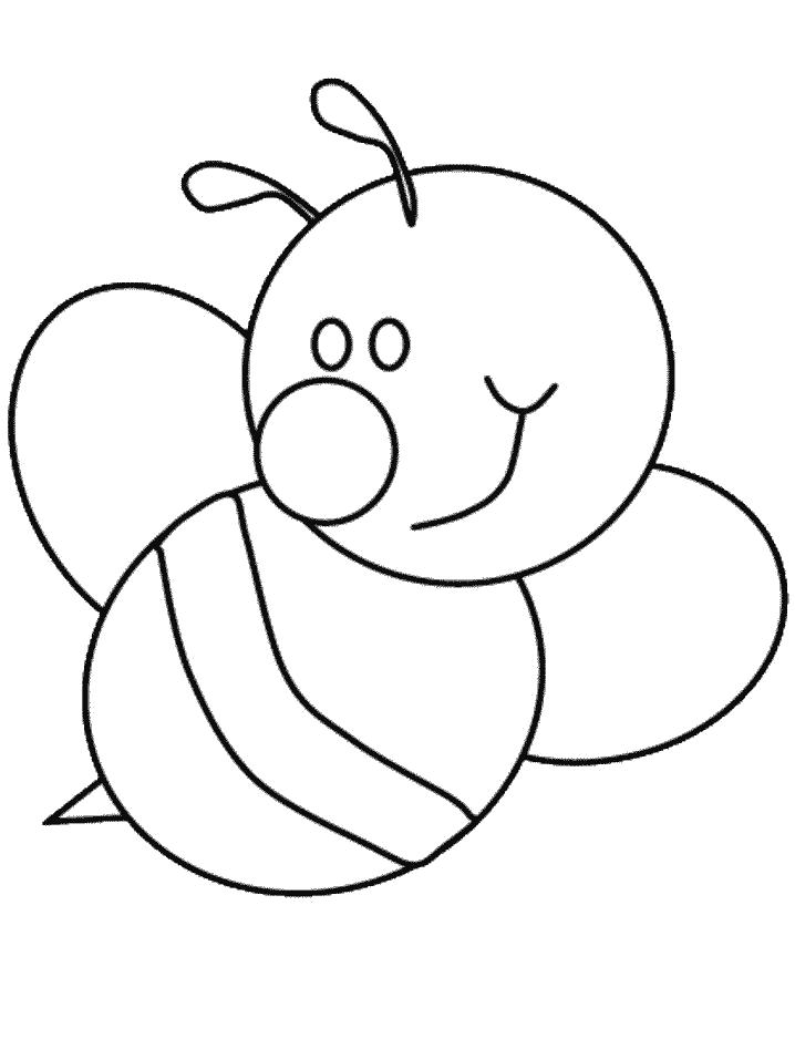 Название: Раскраска Пчела. Раскраска для малышей. Категория: Насекомые. Теги: Пчела.
