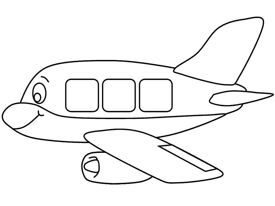 Раскраска воздушный самолетик. самолет