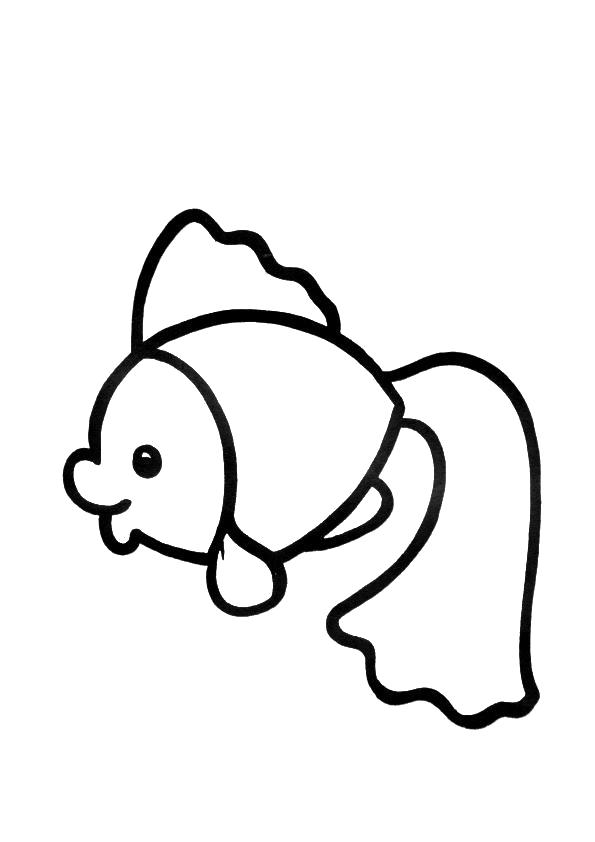 Название: Раскраска Милая рыбка. Категория: рыба. Теги: рыба.