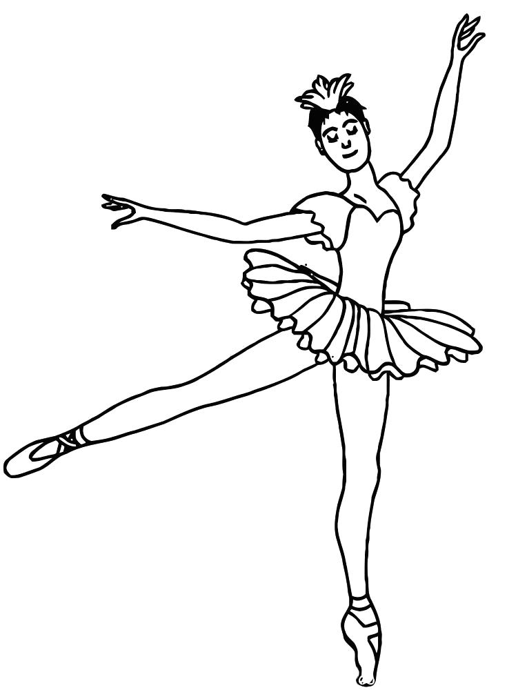 Название: Раскраска балерина красивая. Категория: Балерина. Теги: Балерина.