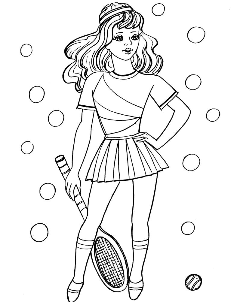 Название: Раскраска Раскраски Девочкам раскраска, девочка, ракетка, мячики,теннис. Категория: Теннис. Теги: Теннис.