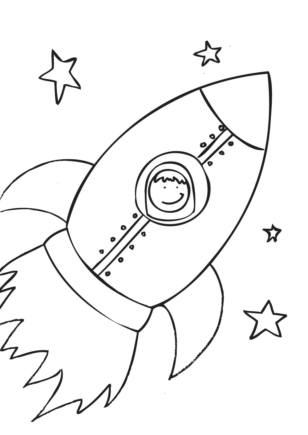 Название: Раскраска космический корабль среди звёзд. Категория: для мальчиков. Теги: ракета, космический корабль.