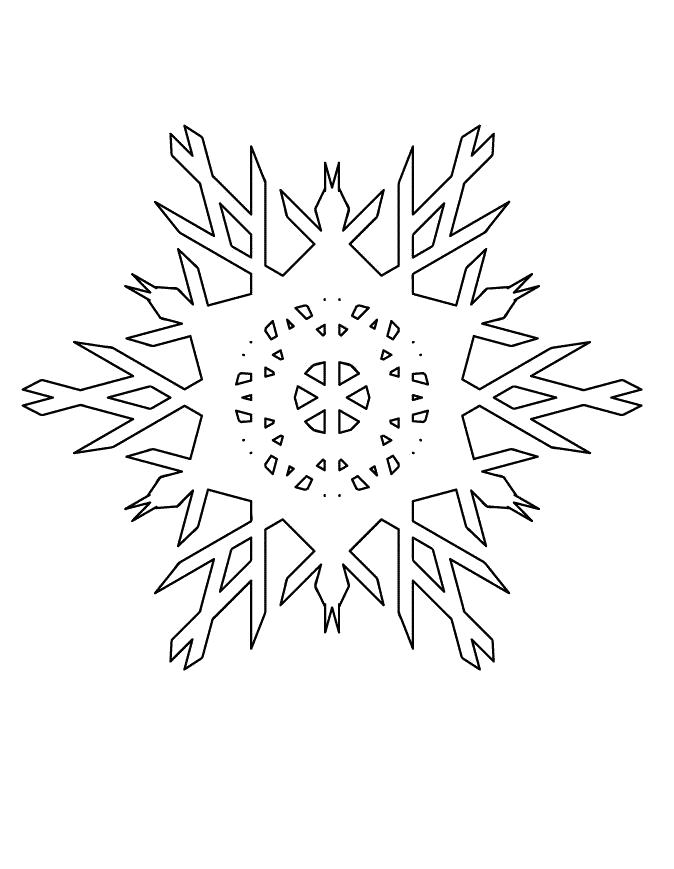 Название: Раскраска Раскраски новогодняя Снежинка. Категория: снежинка. Теги: снежинка.