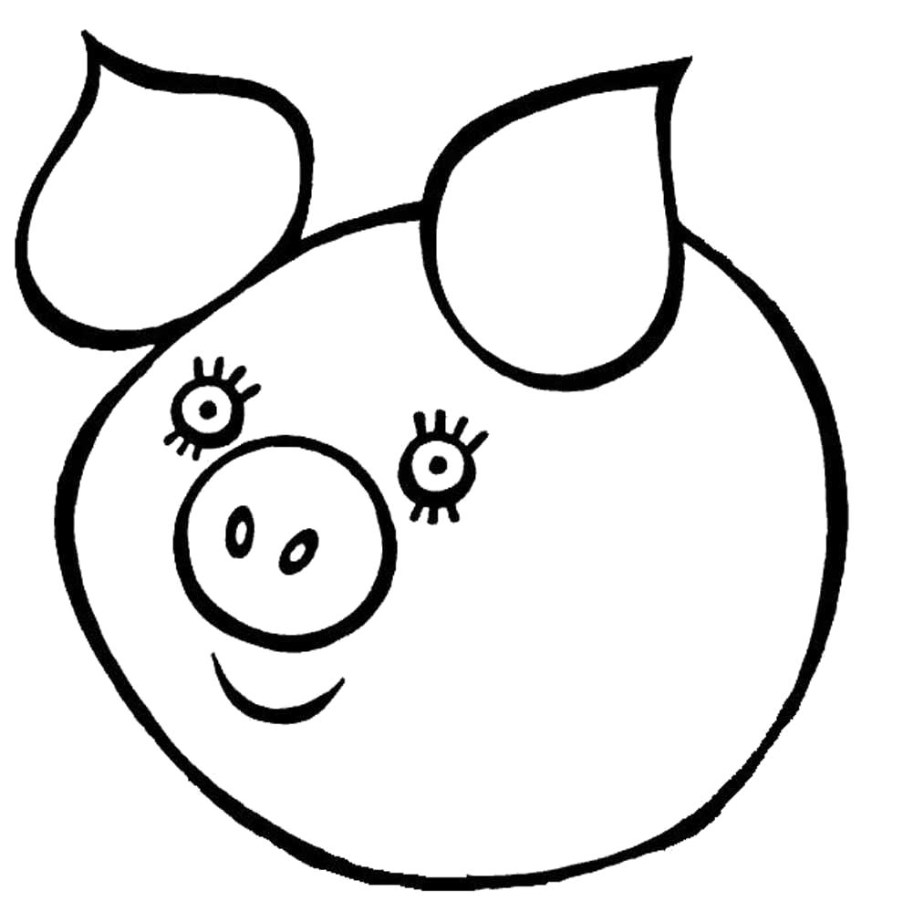 Название: Раскраска Свинка. Категория: Домашние животные. Теги: Свинья.